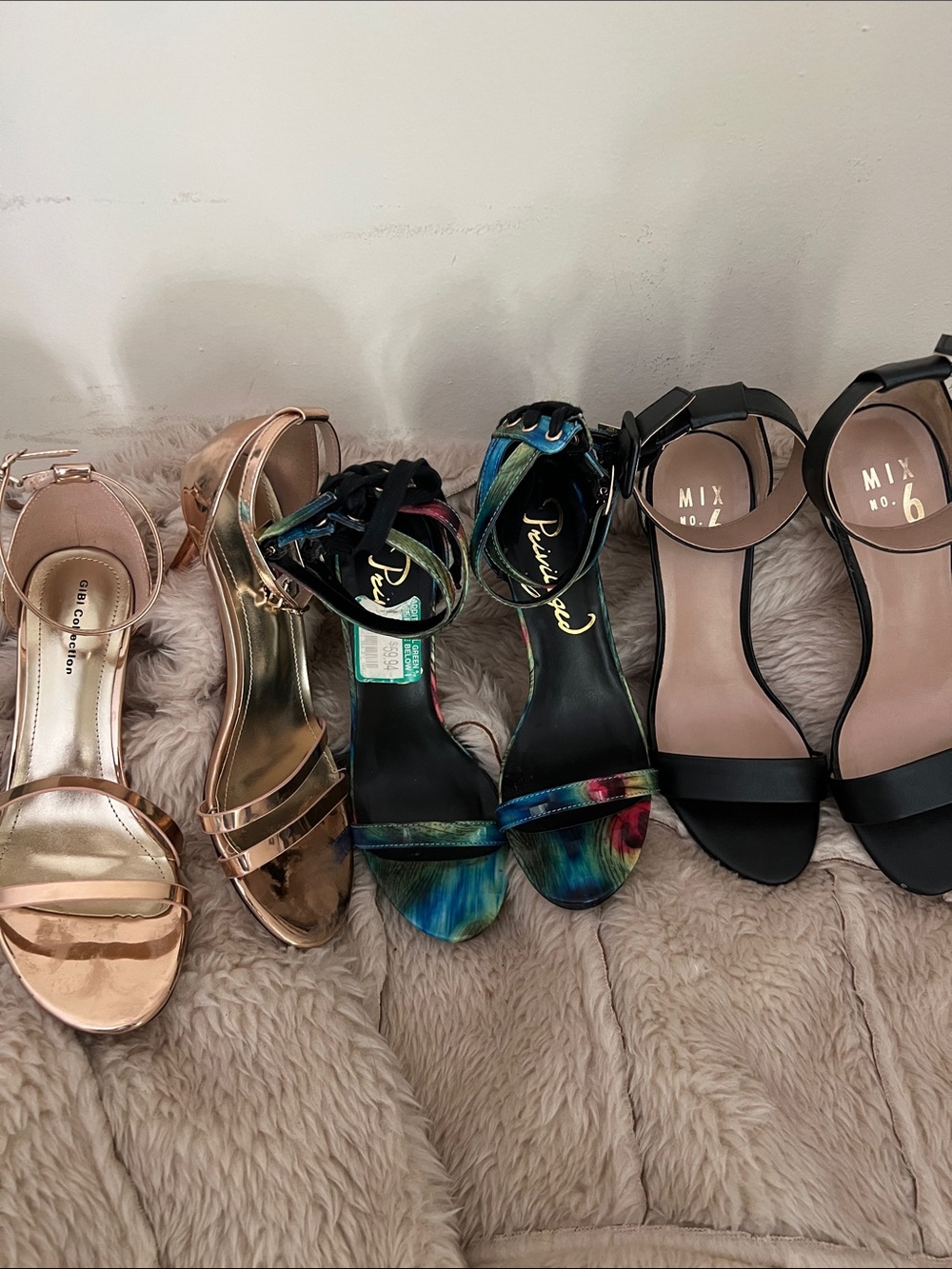 Mixed-Color Strappy Ankle Strap Heels - Unbranded BUNDLE - $25/3pairs